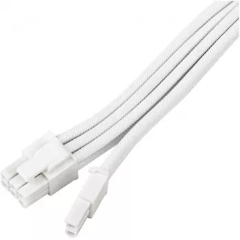 Prailginimo laidas maitinimo šaltiniui SILVERSTONE PCIe 8 kontaktų SST-PP07E-PCI8W-V2 30 cm baltas
