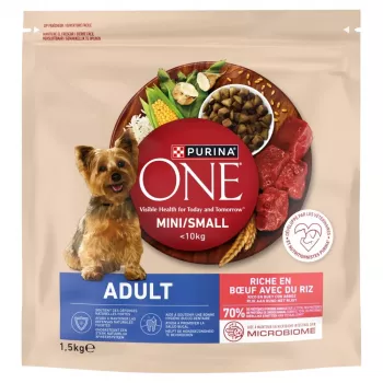 PURINA ONE MINI Šunų Suaugusiems Jautiena ir Ryžiai 1,5 kg