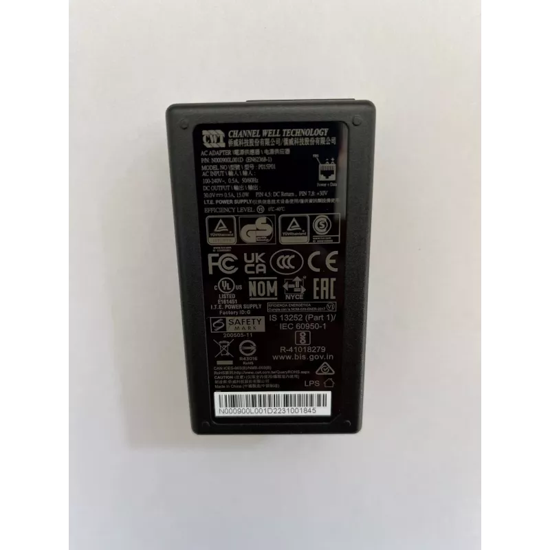 PoE adapteris Cambium Networks N000900L001D – Gigabit Ethernet, 30 V PoE, 15 W galia, 90–264 V AC įvadas