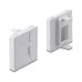Užspaudžiamas dangtelis 45×45 mm Keystone moduliui DELOCK Easy 45, 1 prievadas, ABS, baltas, su dulkių apsauga