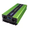 Qoltec Monolith įtampos keitiklis | Baterijos įkrovimas | UPS | 2000W | 4000W | 12V į 230V | Grynas sinusas | LCD juodas-žalias
