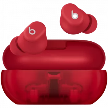 „Beats Solo Buds“ – tikri belaidžiai ausinukai – skaidriai raudoni, modelis A3151 A3150 A3152