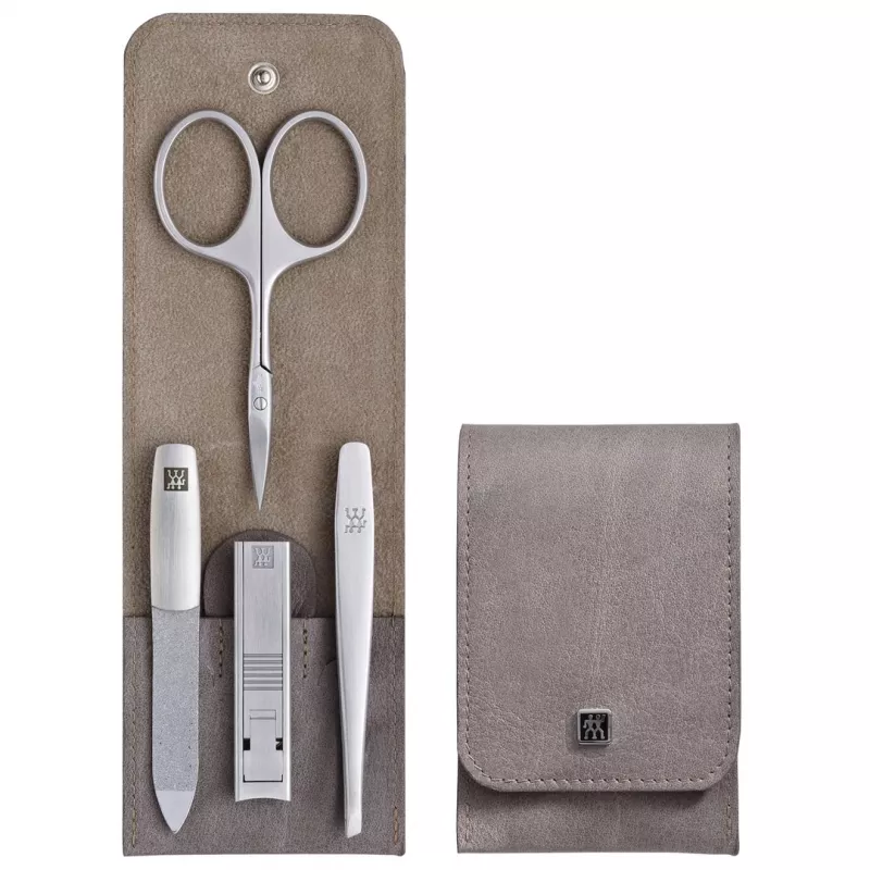 Zwilling TWINOX manikiūro rinkinys, nerūdijančio plieno priedai, taupe, 4 vnt.