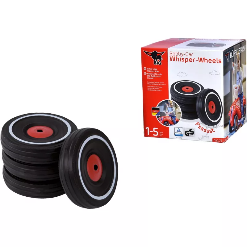 Vaikiškas automobilis Simba-Dickie BIG Bobby-Car Whisper Wheels, tylių ratų komplektas