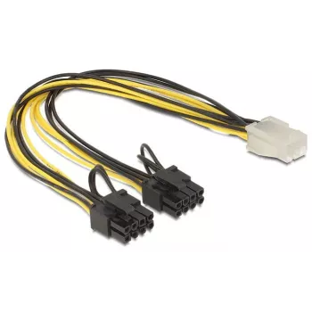 DeLOCK 83433 vidinis maitinimo laidas 0,3 m PCI-E 6+2 kontaktų / 6 kontaktų