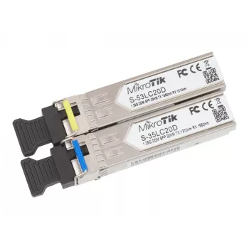 SFP optinis modulis MikroTik S-3553LC20D 1.25G 20 km vienmodis LC pora