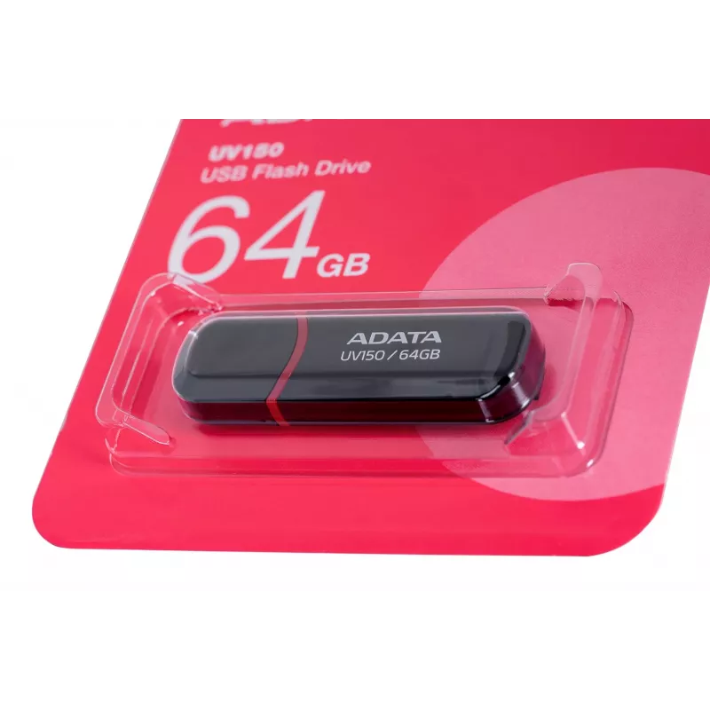ADATA 64GB DashDrive UV150 USB atmintukas USB Type-A 3.2 Gen 1 (3.1 Gen 1) Juodas