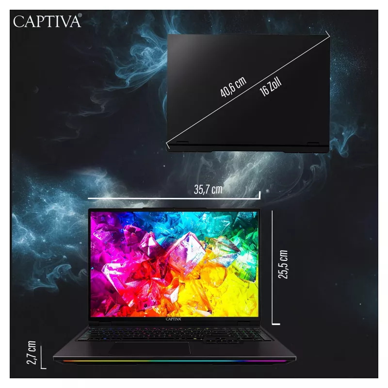 Nešiojamas kompiuteris Captiva Ultimate Gaming R95-062GE 64GB/4TB SSD RTX5090 Win 11