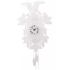 NeXtime 2988 sieninis laikrodis Cuckoo Weeble, 41x21 cm, baltas