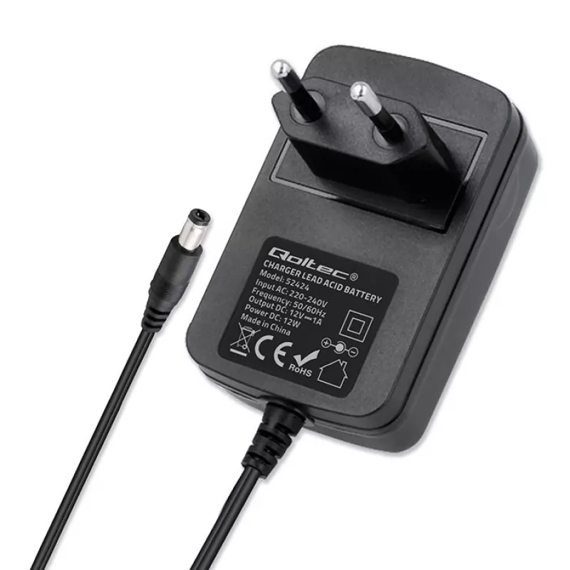 QOLTEC 52424 Akumuliatoriaus įkroviklis AGM GEL STD 12V 1.5A