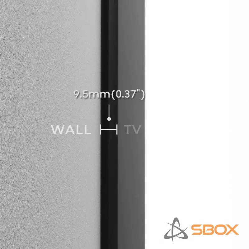 Sbox PLB-1948 nejudamas televizoriaus laikiklis sienai, 43–100 colių, iki 75 kg, VESA 800x600
