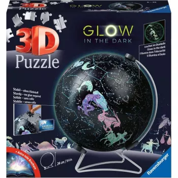 3D dėlionės rutulys Žvaigždžių gaublys Šviečiantis tamsoje