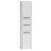 Laisvai pastatoma vonios kambario spintelė Top e shop S43 BIEL, 6 lentynų, 400×300×1700 mm, balta