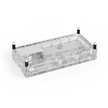 Alphacool 13832 skirstymo plokštė iš akrilo, skaidri, 145 mm × 280 mm × 42 mm