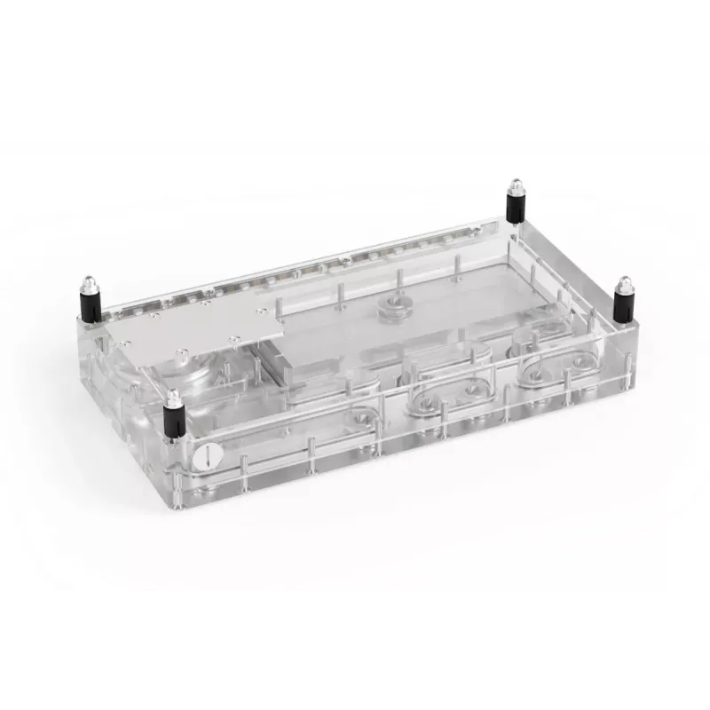 Alphacool 13832 skirstymo plokštė iš akrilo, skaidri, 145 mm × 280 mm × 42 mm