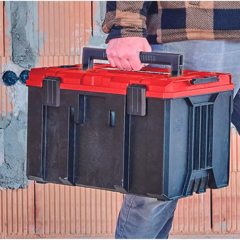 Kietasis dėklas Einhell E-Case M juodas/raudonas 2.85 kg