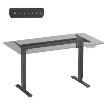 Ergo Office elektrinis reguliuojamo aukščio stalas, max aukštis 1160 mm, max apkrova 80 kg, be stalviršio, juodas, ER-400 B