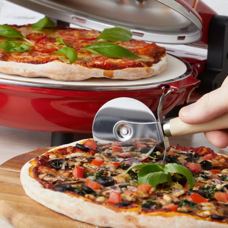 Picos gamintojas Petra PT5666VDE Bella Pizza 1200W nelipni danga, stalviršinė picos krosnelė