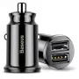 Automobilinis USB įkroviklis Baseus CCALL-ML01 (2×USB, 3.1 A, juodas)