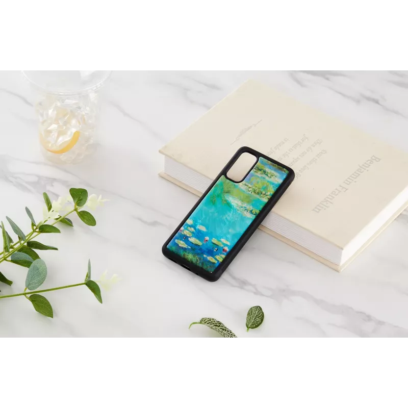 Apsauginis dėklas iKins Samsung Galaxy S20 – Juodosios vandens lelijos dizainas
