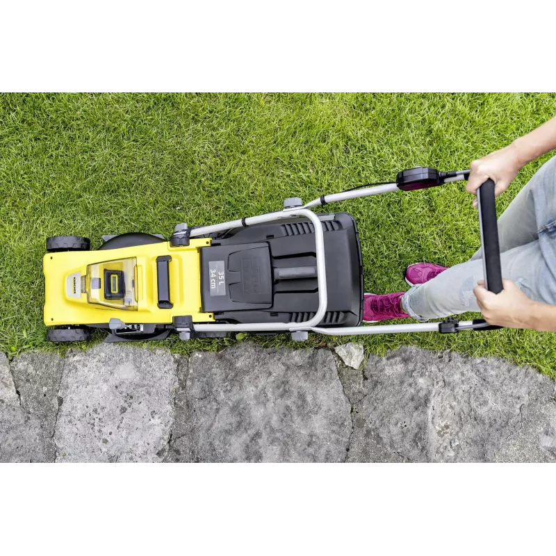 Akumuliatorinis vejapjovė Karcher LMO 3-18, 18 V, pjovimo plotis 340 mm, iki 350 m², aukštis 25–60 mm