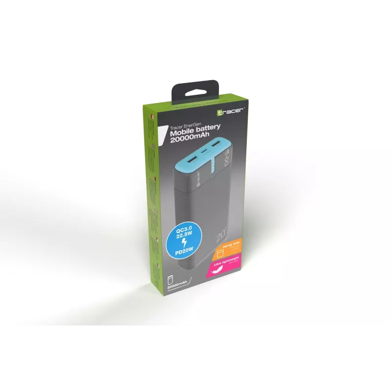 Tracer EnerGen 20000 mAh Juoda, Mėlyna
