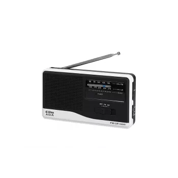 Radijo imtuvas Eltra Asia White – nešiojamas FM/AM radijas, maitinamas iš tinklo ir baterijų