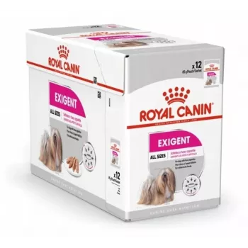 Šlapias šunų ėdalas Royal Canin Exigent Meat Universal 12×85 g — paukštiena, suaugusiems, išrankiems šunims