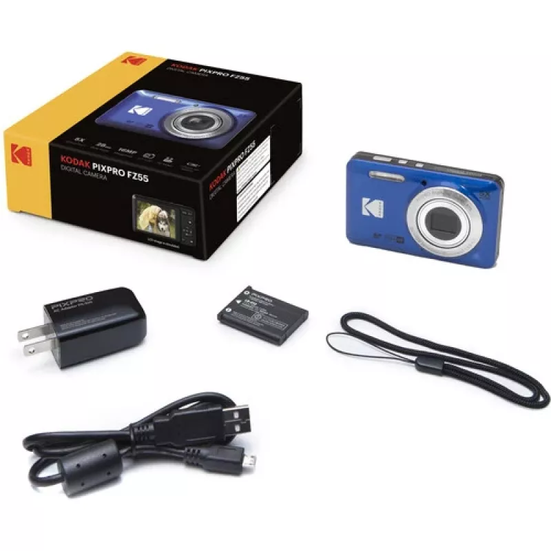 Kodak PIXPRO FZ55 1/2.3 Kompaktiškas Fotoaparatas 16 MP CMOS 4608 x 3456 Pikseliai Mėlynas (FZ55BL)
