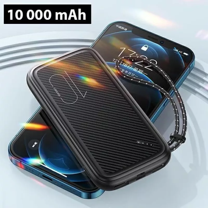 Nešiojamas maitinimo bankas USAMS PB56 10000mAh 2xUSB / USB-C / MicroUSB greitas įkrovimas