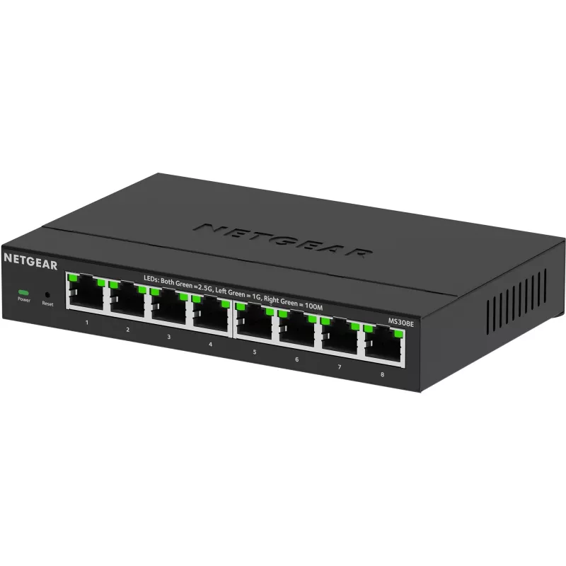 NETGEAR MS308E nevaldomas 2,5G eterneto jungiklis (100/1000/2500) juodas