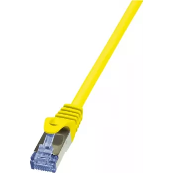 Tinklo kabelis LogiLink 1m Cat.6A RJ-45 S/FTP Geltonas