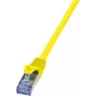 Tinklo kabelis LogiLink 1m Cat.6A RJ-45 S/FTP Geltonas