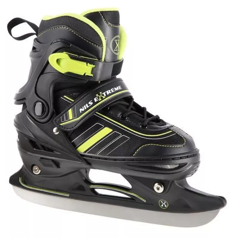 Nils Extreme NH18191 2IN1 riedučiai BLACK/LIME dydis M (34-38) su keičiamomis ledo ritulio pačiūžomis