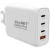 Maitinimo blokas ALLNET PSU-GaNPD-USB-1A3C-130W — 130W, 1× USB-A, 3× USB-C