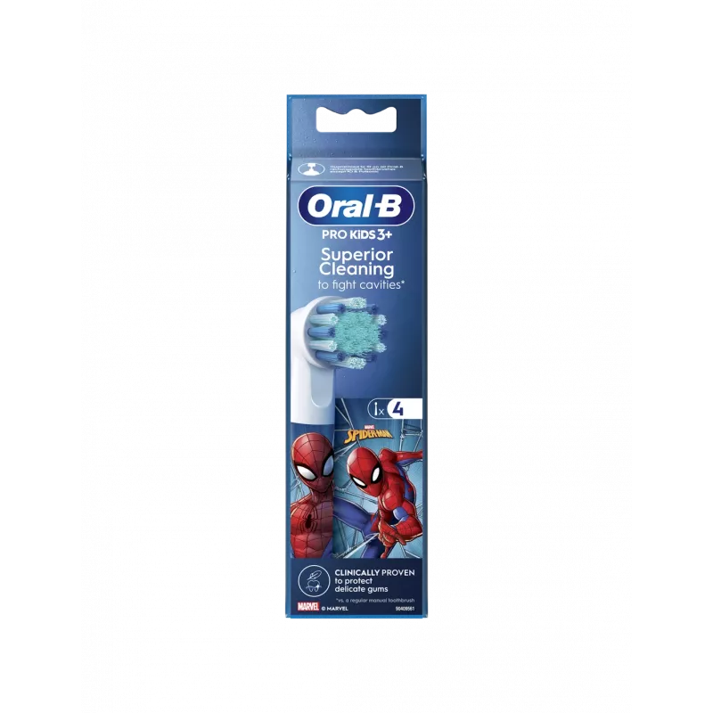Oral-B EB10-4 Kids Spiderman keičiamos šepetėlių galvutės, 4 vnt
