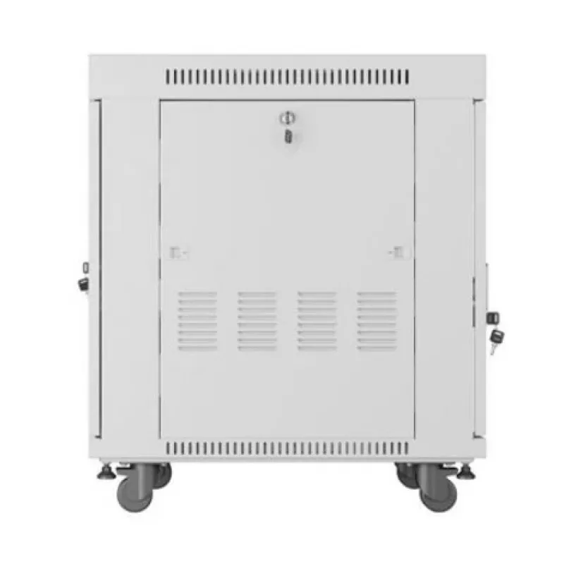 Laisvai pastatomas serverio spintos korpusas LANBERG FF01-6815-12SL 15U, 600×800×922 mm, 1200 kg, IP20, pilkas