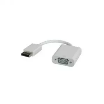 DisplayPort-VGA adapteris, DP kištukas - VGA lizdas, VGA D-Sub, DisplayPort, vyriškas, moteriškas, baltas