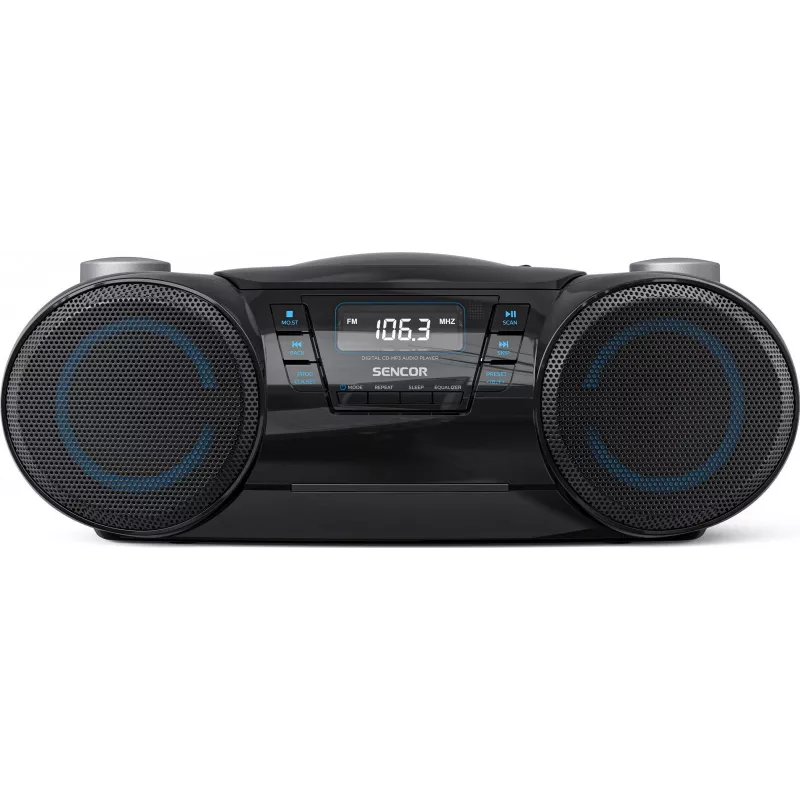 Nešiojama Bluetooth kolonėlė SENCOR SPT4710B — 20 W, Bluetooth 5.3, CD/USB/FM, maitinimas iš tinklo arba baterijų
