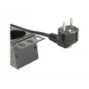 Maitinimo paskirstymo blokas GEMBIRD EG-PDU-014 — 8× F tipo lizdai, 16 A, 3 m laidas, 1U stovas, 3680 W, juodas