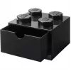 LEGO dėžutė stalčiui 4, juoda, su smaigeliais