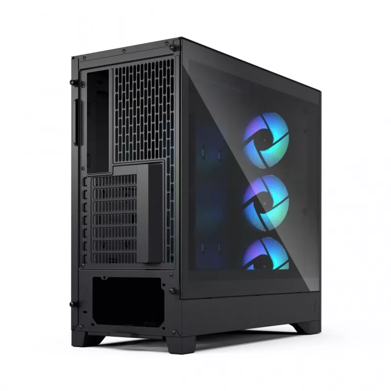 Fractal Design Pop 2 Air Black Solid vidutinis bokštas PC korpusas — ATX palaikymas, 3x 120 mm priekiniai ventiliatoriai, 2.5/3.5 colių diskų vietos, 215×481×462 mm