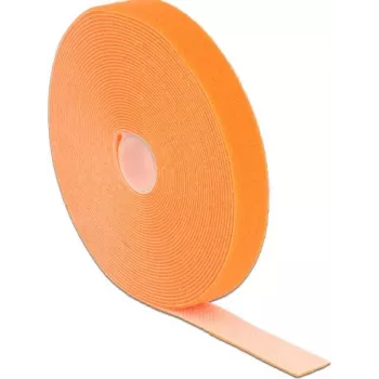 DeLOCK 18748 lipnusis kabelių raištis (velcro) 20 mm x 10 m, oranžinė