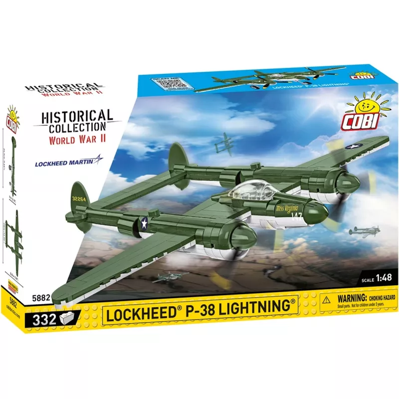 COBI Lockheed P-38 Lightning statybiniai blokeliai, 332 dalys