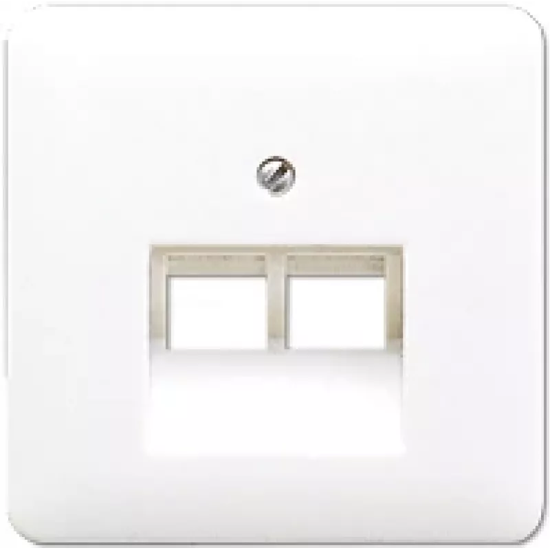 Sieninis RJ-45 lizdas JUNG CD 569-2 UA WW baltas termoplastikas