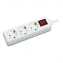 Prailginimo laidas LogiLink LPS206 1,4 m 3 AC lizdai Baltas