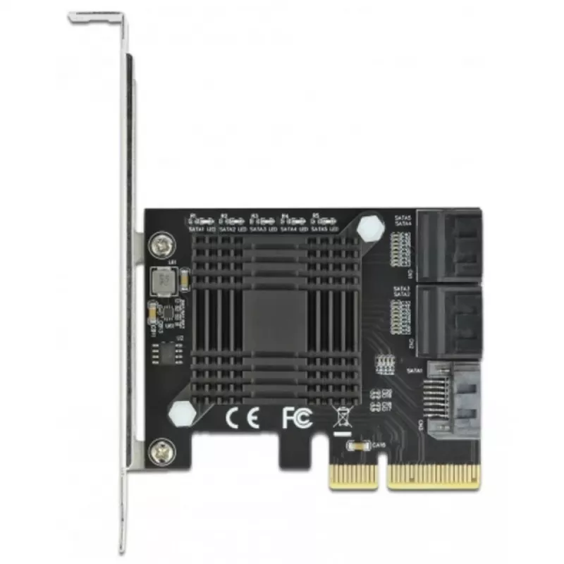 SATA PCI Express x4 kortelė DeLOCK 5 prievadų Low Profile