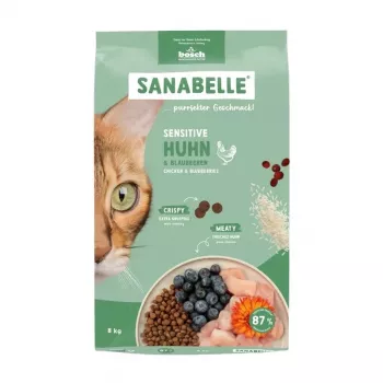 Sausas kačių maistas Bosch Sanabelle Sensitive Chicken 8 kg – hipoalerginis pilnavertis pašaras suaugusioms katėms