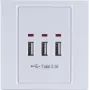 Kištukinis lizdas su USB ShiverPeaks BS60065 Baltas