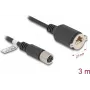 DeLOCK M12 X-koduotas 8 kontaktų lizdas į RJ45 montuojamą lizdą Cat.6A 3 m juodas tinklo kabelis